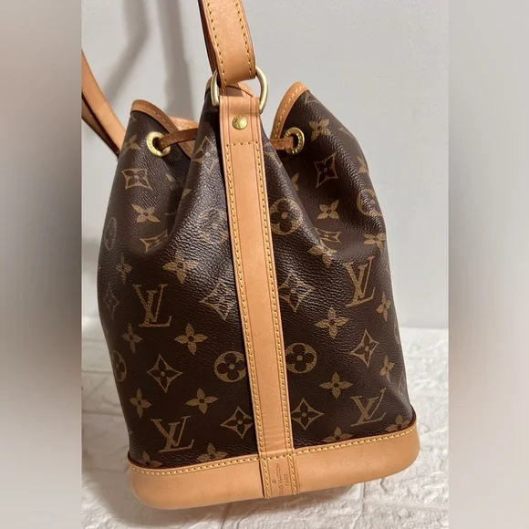 LIKE NEW CONDITION GORGEOUS AUTHENTIC LOUIS VUITTON PETITE NOE | FREE PINK LINER - Picture 8 of 15